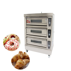 Nuevo Horno Comercial de Panadería de 3 Niveles y 6 Bandejas, 380V, Acero Inoxidable, Material de Maíz para Pan y Pasteles, 3 Niveles, 12 Bandejas - Product Image 1