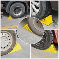 Cales de roue portables en plastique antidérapantes, blocs de freinage robustes pour voitures, camions, remorques, garages et parkings