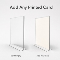 Support de signalisation en acrylique transparent de 2 mm d'épaisseur pour table, cadre de table vertical, porte-photo, porte-menu, léger, marque FYTY, modèle A-133