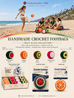 Ballon de Hacky Sack Classique en Crochet Fait Main Personnalisé pour Jonglage Freestyle et Jeux Sportifs en Plein Air – Vente en Gros