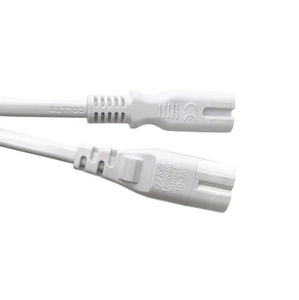 Connecteur 250V 2.5A C7 à C8 IEC <span class=keywords><strong>60320</strong></span> 0.3m/1.5m câble d'alimentation d'extension de couleur blanc/noir - Product Image 6