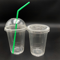 Gobelets compostables en plastique PLA transparent jetables imprimés personnalisés de 16oz FULING