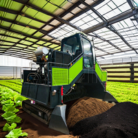 LANE Grand retourneur de compost pour boues, équipement de compostage industriel, machine à pailler à vendre