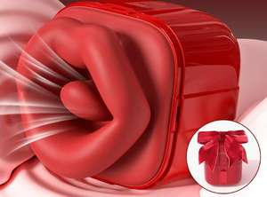 Lèche-langue en silicone liquide personnalisé en forme de langue, boîte cadeau exclusive, forme secrète, cadeau exclusif - Product Image 1