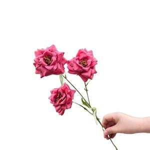 Artificial Roses <b>Silk</b> <b>Flower</b> High Simulation Wedding Home Outdoor Decorations Single Branch Miniature Rose - Product Image 5