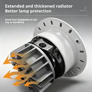 Lampu <span class=keywords><strong>LED</strong></span> Plafon Tanpa Bingkai yang Dapat Disesuaikan, Dudukan Bohlam MR11, Lampu Sorot, Desain Modern Anti Silau dari Aluminium - Product Image 4