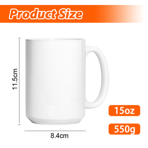 Mug <span class=keywords><strong>à</strong></span> café en céramique <span class=keywords><strong>à</strong></span> sublimation RTS 15oz avec <span class=keywords><strong>intérieur</strong></span> et poignée colorés 36PCS/CTN - Product Image 3