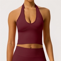 Soutien-gorge de yoga respirant et élégant à dos nu, antichoc, pour le fitness en extérieur, style européen et américain, sous-vêtement de sport sans couture
