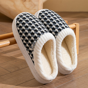 Zapatillas de Casa Populares para Hombre y Mujer, Otoño-Invierno, con Suelas Gruesas Antideslizantes y Parte Superior de Terciopelo, para Interiores y Exteriores - Product Image 5