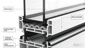 Entrega Rápida |   <span class=keywords><strong>Ventanas</strong></span> de PVC UPVC Personalizadas, Diseño Moderno, Templadas, Verticales, con Certificación Energy Star, para Sala de Estar y Cocina, Venta al Por Mayor - Product Image 4