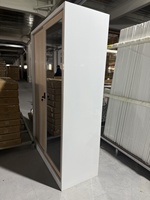 Casier en acier avec porte miroir à poignée, armoire métallique extérieure pour école et salle de sport avec serrure pour rangement de sacs d'école
