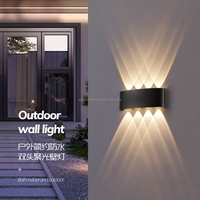 Applique murale LED RVB moderne 85-265V IP65 étanche en aluminium Patio Lights E26 Bulb Base Colorful Outdoor Wall Lights