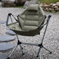 Roulement 264lbs extérieur hamac Camping chaise pour adultes pelouse plage Camp extérieur Portable pliant chaise berçante