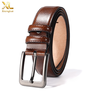 Ceinture pour homme en cuir véritable avec boucle carrée à ardillon, pour affaires et loisirs, ceintures de mode noires, café, marron pour hommes - Product Image 1