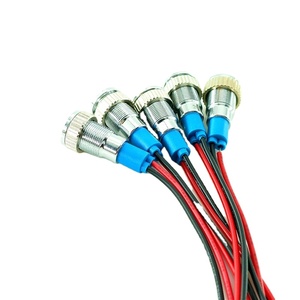 Kim loại IP65 không thấm nước Nút chỉ số ánh sáng với màu xanh LED 6/8/10/12 mét lỗ kích thước vít thiết bị đầu cuối kết nối - Product Image 3