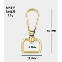 Mousquetons détachables en alliage de zinc YHD de qualité supérieure, sans nickel, avec clip à déclenchement, boucles, étiquette métallique avec logo, 15 mm, pour sangle en cuir, ceinture