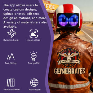 Smart LED <b>Helmet</b> with APP Programmable Screen Safety Headwear <b>for</b> <b>Cycling</b>, Motorcycle, Night Riding Warning <b>Light</b> - Product Image 4