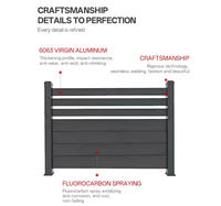 Système de clôture modulaire extérieur à montage rapide et facile pour projets commerciaux et résidentiels, clôture à lamelles en aluminium