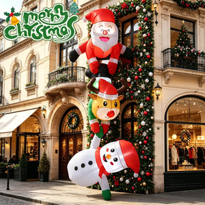 Decoración Navideña Inflable de 2.4m con Luz para Ventana, Pared o Interior, Papá Noel Escalando por <span class=keywords><strong>la</strong></span> Pared - Product Image 4