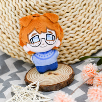 Poupée en peluche personnalisée de 10 cm, motif anime, douce et sûre, avec visage brodé, corps en forme d'étoile de mer, en coton