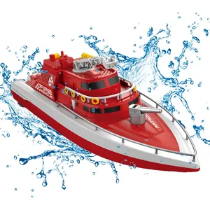 1/28喷水救援巡逻遥控船2.4千兆赫遥控高速赛艇快速游艇儿童玩具
