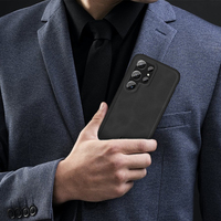 Funda Protectora Antigolpes para Samsung S24 Ultra S25 Edge S26 Plus S23 S22 S21 S20 FE, Funda de Piel Sintética de Oveja, Elegante y Resistente a Impactos