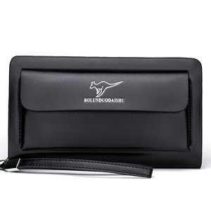 <span class=keywords><strong>Pochette</strong></span> da <span class=keywords><strong>Uomo</strong></span> alla Moda in PU con Doppia Cerniera Borsa Portacellulare di Grande Capacità Vendita all'Ingrosso Transfrontaliera - Product Image 6