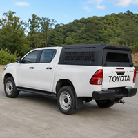 Auvent en aluminium 4x4 pour Toyota Hilux double cabine avec barres de toit et portes latérales verrouillables