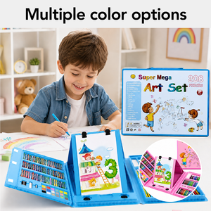 Fournitures artistiques pour enfants, ensemble de papeterie pour enfants, fournitures artistiques pour enfants, 208 pièces, ensemble de crayons de couleur, ensemble de dessin, ensemble artistique, LT460206 - Product Image 4