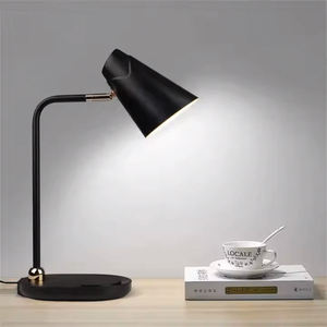 Custom Logo Modern Premium Black <b>Light</b> Eye Protection Flexible Minimalist LED Table Lamps for Bedroom Bedside Hotel Decorative - Product Image 1