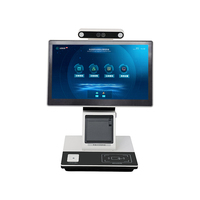 Machine de point de vente modulaire à écran tactile Système de commande en libre-service Lecteur de codes-barres Paiement de restaurant Fonction SDK Kiosque Imprimante