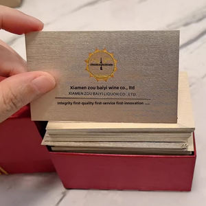 ジャズメタルブラッシュドホワイトゴールド高級エンボスロゴポストカードウェディングサンキューカードデジタル印刷名刺カスタム - Product Image 5