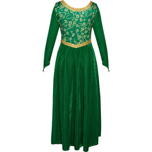 Vestido de Princesa Fiona, Verde Terciopelo, Manga Larga, Disfraz de Cosplay, Ropa para Actuaciones Escénicas - Product Image 2