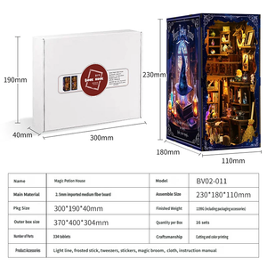 Kit de Manualidades para Casa de Hechizos, Rompecabezas 3D de Madera con Luz LED, Casa en Miniatura de Brujería, Decoración de Escritorio, Regalo Creativo - Product Image 3