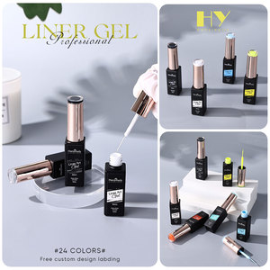 สีทาเล็บเจลยูวี24สีของ Hanyi OEM/ODM วัสดุเหลวมีโลโก้ขวดบรรจุหัวแปรงพิเศษ