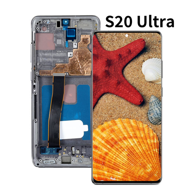 Oem Mobile Lcd Ultra OLED Display Screen for Samsung S20 Ultra and S20 Plus Frame Replacement with Easy Installation