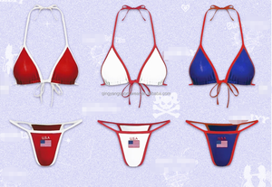 بيع بالجملة Oem قطعتين بيكيني عارية ملابس سباحة قطع عالية 2 قطعة ملابس سباحة مجموعات بيكيني مربوطة - Product Image 5