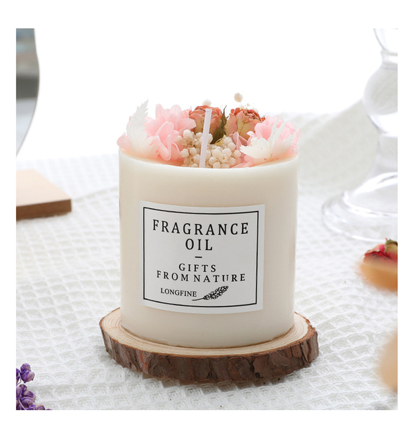 Duoyou Decorative Scented Candle Different Flowers Different Fragrance Romantic Smokeless Soy Wax Candle Aromatherapy