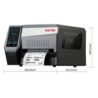 POSTEK GX3r Imprimante d'étiquettes codes-barres multi-interactive 300dpi Transfert thermique direct 16ips RFID Imprimante d'étiquettes codes-barres