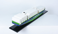C136 - 888 Logistics Maqueta de Crucero Cedar, Modelo Náutico Hecho a Mano, Decoración de Madera Independiente, Exhibición Marítima, Regalo de Oficina