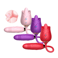 Rose Tongue Vibrator für Frauen Extension Vagina Nippel Massage gerät mit Klitoris Stimulator Sexspielzeug