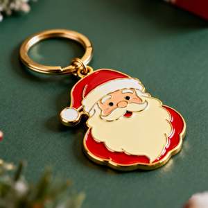 Porte-clés métallique de Noël le plus vendu, porte-clés personnalisé pour les ventes de souvenirs saisonniers et le marketing des fêtes - Product Image 2