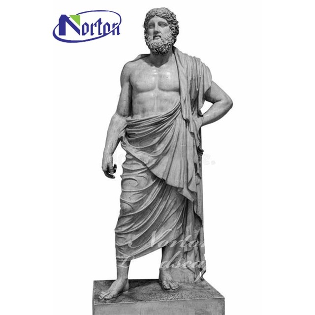 Custom Outdoor Life-Size Marble Zeus Statue Greek God Carving in Stone for Garden Decoration Elegant Statues Collection