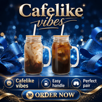 Gobelet isotherme en verre de 24 oz pour café glacé avec couvercle et paille, réutilisable pour les voyages, le bureau, la maison, design unisexe