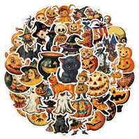 50 Pegatinas Personalizadas de Halloween para Botellas de Agua, Teléfonos Móviles, Computadoras, Patinetas, Pegatinas Decorativas Impermeables
