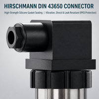 Transmetteur de pression différentielle, alimentation en eau à pression constante, affichage numérique en silicium diffusé, acier inoxydable 0-50KPA