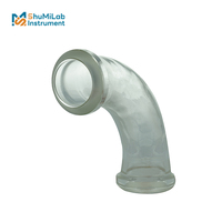 Adaptateur coudé en verre borosilicaté durable pour un transfert chimique en douceur dans un système de verrerie de laboratoire personnalisé