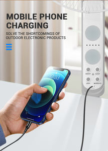 China fábrica 16 pulgadas ahorro de energía 12V energía solar ventilador de pie plástico con panel solar - Product Image 2