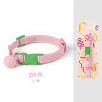 Collier élastique pour chat, boule macaron, réglable, boucle de sécurité, pour petits chiens et chats, collier coloré d'été, 21-32cm, 9g