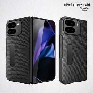Funda a prueba de golpes con soporte para <span class=keywords><strong>Google</strong></span> Pixel 10 Pro Fold, cubierta de cuero delgada con soporte oculto, sin protección de bisagra - Product Image 4